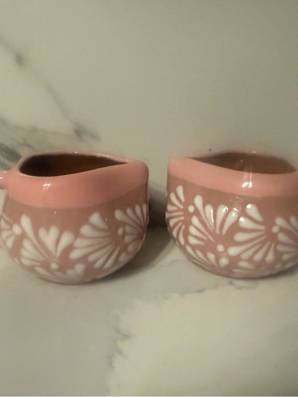 Pink Floral Ceramic Creamer Set - Home Accents